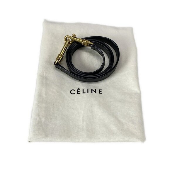 CELINE Luggage Nano Shopper 168243AAC.27CA Bordeaux Black Red Leather - - Picture 15 of 16